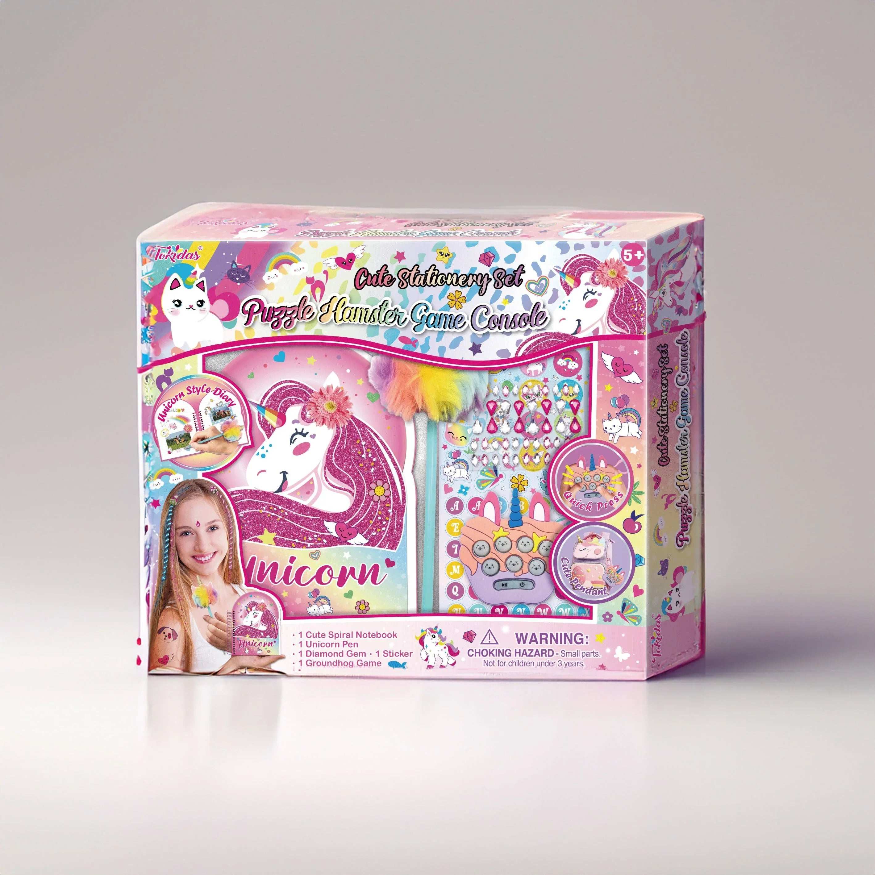Tokidas Unicorn Stationery Set With Diary for kids in Kuwait